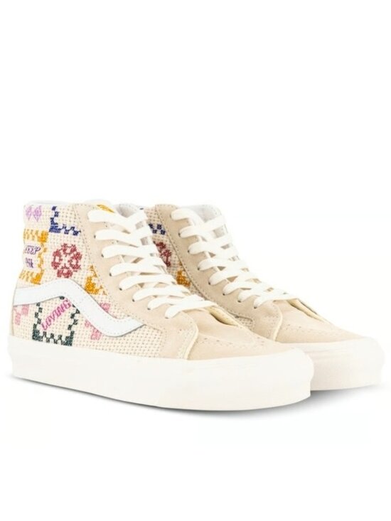 Vans Shoes - Vans Sk8 Hi 38 Dx Stitched Together Women 5.5 Anaheim White Blue 0826